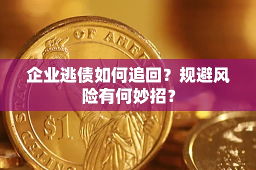 武汉企业逃债如何追回？规避风险有何妙招？