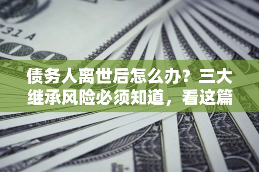 武汉债务人离世后怎么办？三大继承风险必须知道，看这篇就够了
