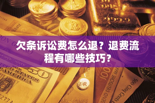 武汉欠条诉讼费怎么退？退费流程有哪些技巧？
