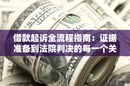 武汉借款起诉全流程指南：证据准备到法院判决的每一个关键步骤