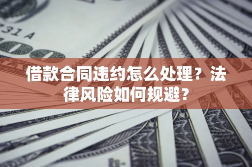 武汉借款合同违约怎么处理？法律风险如何规避？