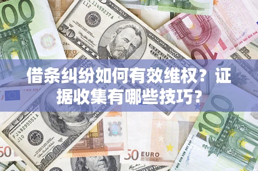 武汉借条纠纷如何有效维权？证据收集有哪些技巧？
