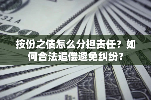 武汉按份之债怎么分担责任？如何合法追偿避免纠纷？